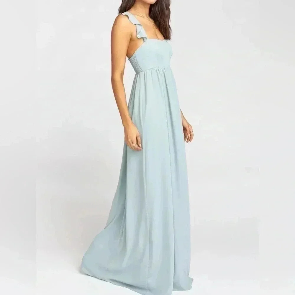 [S]Show Me Your MuMu  Silver Sage Crisp June Maxi Dress - Picture 3 of 11